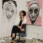 Alicia Okwoura, Künstlerin für den Verein Triebenstein - artist for Verein Triebenstein
