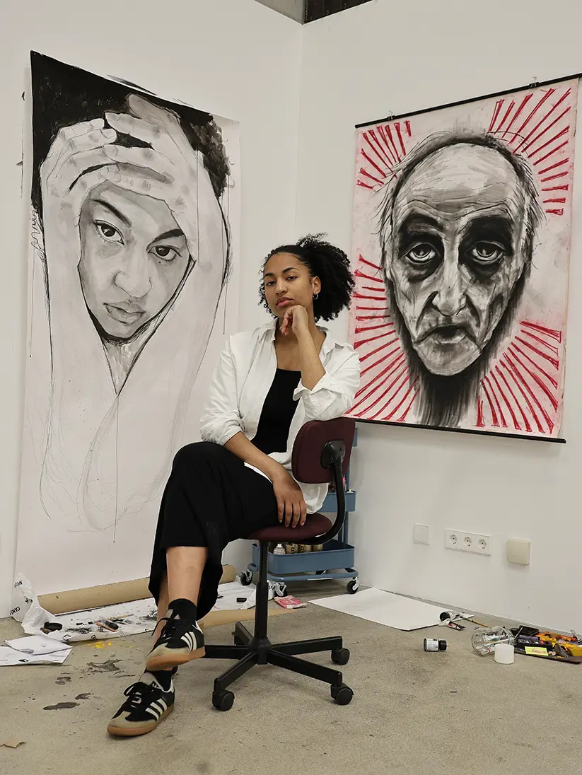 Alicia Okwoura, Künstlerin für den Verein Triebenstein - artist for Verein Triebenstein